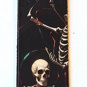 Skeleton Bones Magnetic Bookmark Gothic Skull Dark Academia Spooky Horror